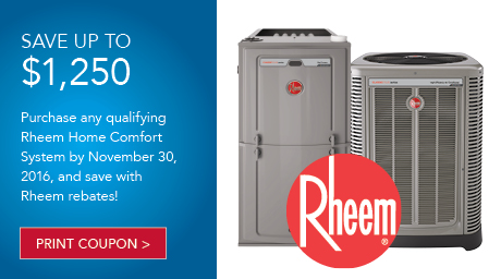 Go Rheem and save with this special offer